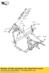 frame-comp vn1600-d1h van Kawasaki, met onderdeel nummer 321600128, bestel je hier online: