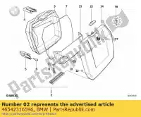 46542316596, BMW, citycase droit - schwarz bmw  650 750 1000 1100 1984 1985 1986 1987 1988 1989 1990 1991 1992 1993 1994 1995 1996 1997 1998 1999 2000, Nouveau