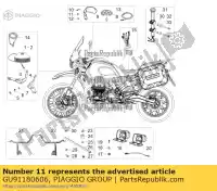 GU91180606, Piaggio Group, distanzstück moto guzzi v le mans sport naked 1100 11, Nowy