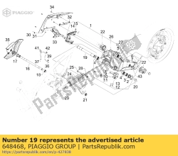 Aprilia 648468, Entretoise, OEM: Aprilia 648468