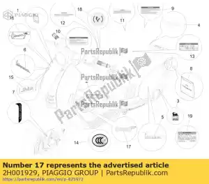 Piaggio Group 2H001929 schriftzug 