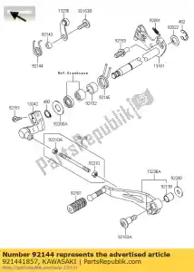 kawasaki 921441857 mola, posição da engrenagem zx1100-d3 - Lado inferior