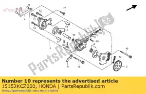 Honda 15152KCZ000 seal, rubber - Bottom side