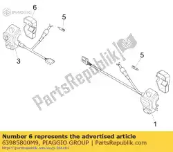 schakelaar van Piaggio Group, met onderdeel nummer 63985800M9, bestel je hier online: