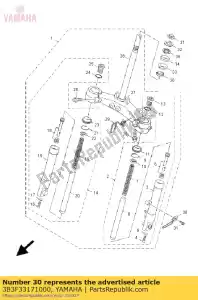 yamaha 3B3F33171000 houder, kabel - Onderkant