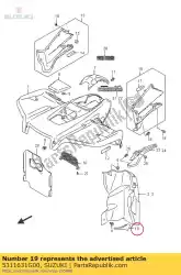 spatbord, zijkant, van Suzuki, met onderdeel nummer 5311631G00, bestel je hier online: