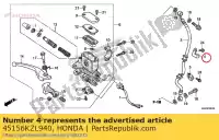 45156KZL940, Honda, grampo a, mangueira de freio honda  110 2017 2018 2019, Novo