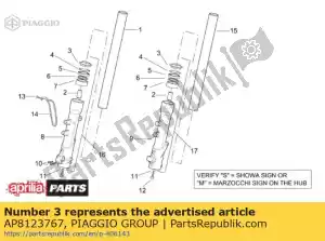 Piaggio Group AP8123767 cobertura contra poeira - Lado inferior