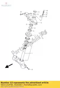 suzuki 5621132F00 support, poignée, u - La partie au fond