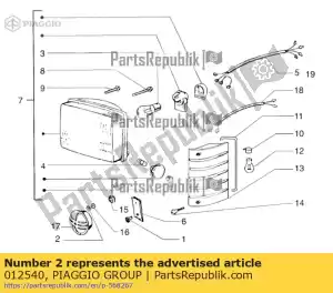 Piaggio Group 012540 arandela dentada - Lado izquierdo