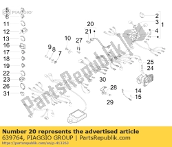 Aprilia 639764, Kabelboom van het instrument, OEM: Aprilia 639764