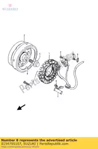 Suzuki 0154705107 tornillo - Lado inferior