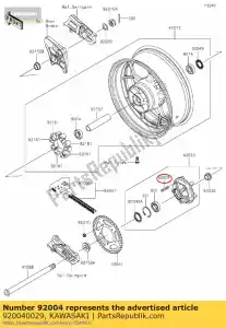 Kawasaki 920040029 perno prisionero, 10x24 - Lado inferior