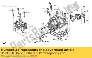 Honda 31919MEB672 plugue, faísca (vk27prz11) ( - Lado inferior