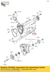 Kawasaki 921541929 bout, met flens, 6x65 - Onderkant