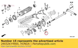 honda 24652KY4900 pin, return spring - Bottom side