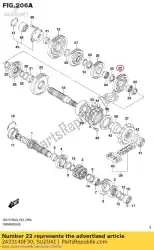 Aquí puede pedir engranaje, 3er accionado de Suzuki , con el número de pieza 2433140F30: