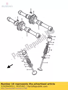 Suzuki 1292045011 spring set,valv - Bottom side