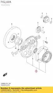 suzuki 1260024831 conjunto de embreagem estrela - Lado inferior