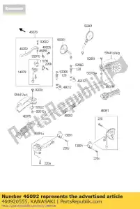 Kawasaki 460920555 uchwyt d?wigni, sprz?g?o kdx200-f1 - Dół