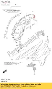 Suzuki 4417831J00 gids, brandstoftank - Onderkant