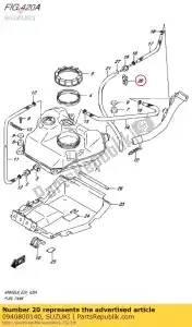 Suzuki 0940800140 abrazadera - Lado inferior