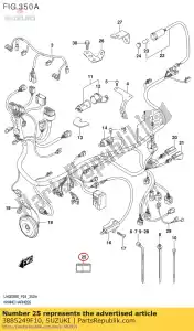 suzuki 3885249F10 label, max amp. - Bottom side