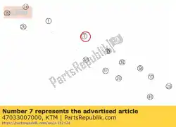 Qui puoi ordinare ingranaggio folle 5 ° g. 21-t 03 da KTM , con numero parte 47033007000: