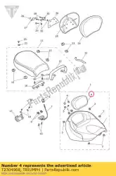 Ici, vous pouvez commander le dossier siège pilote auprès de Triumph , avec le numéro de pièce T2304968: