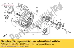 Here you can order the wheel sub assy., rr. From Honda, with part number 42650MFGD20: