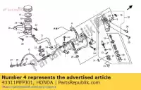 43311MFPJ01, Honda, mangueira comp b, rr br honda cb super four sa cb1300sa 1300 , Novo