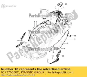 Piaggio Group 657376000C zamykanie lewego spojlera - Dół