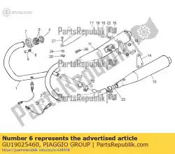 Aqui você pode pedir o espaçador em Piaggio Group , com o número da peça GU19025460: