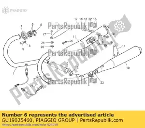 Piaggio Group GU19025460 espaçador - Lado inferior