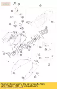 ktm 58407008200 tampão do tanque 06 - Lado inferior