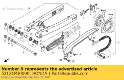 Aquí puede pedir placa, tensor de cadena de Honda , con el número de pieza 52121MJ0000: