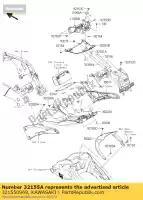 321550969, Kawasaki, tubo, cnt zx1000jbf kawasaki zx 1000 2011 2012 2013 2014 2015, Novo