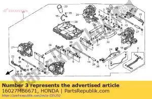 Honda 16027MB6671 conjunto conjunto, combustible - Lado inferior