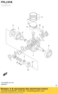 suzuki 1222812K000H0 shim,crankshaft,r (t:095) - Bottom side