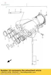 buis, afvoer van Suzuki, met onderdeel nummer 1387011458, bestel je hier online: