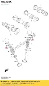 Suzuki 1293148G00 houder, klep - Onderkant