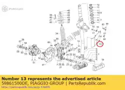 Here you can order the front suspension cover from Piaggio Group, with part number 59861500DE: