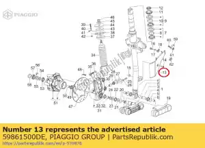 Piaggio Group 59861500DE front suspension cover - Bottom side