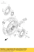 5411110G20YD8, Suzuki, Roue, fr (15m / cx suzuki an 650 2005 2006 2007 2008 2009 2010 2011 2012, Nouveau