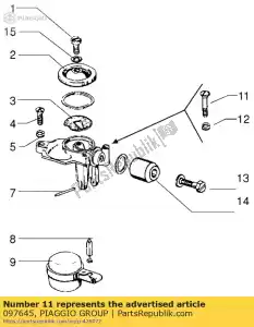 Piaggio Group 097645 vis - La partie au fond