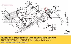 Honda 18325KZZ900 protector, ex. pipe - Bottom side