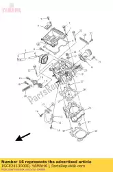 deksel, thermostaat van Yamaha, met onderdeel nummer 1SCE24130000, bestel je hier online: