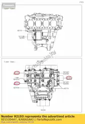 Qui puoi ordinare bullone, 9x100 da Kawasaki , con numero parte 921530447: