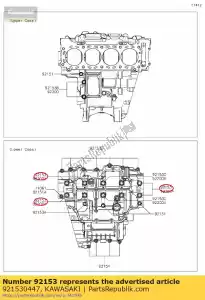 Kawasaki 921530447 bullone, 9x100 - Il fondo