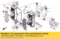 19064ML3680, Honda, mangueira c, água honda cr crr 500 1 2, Novo